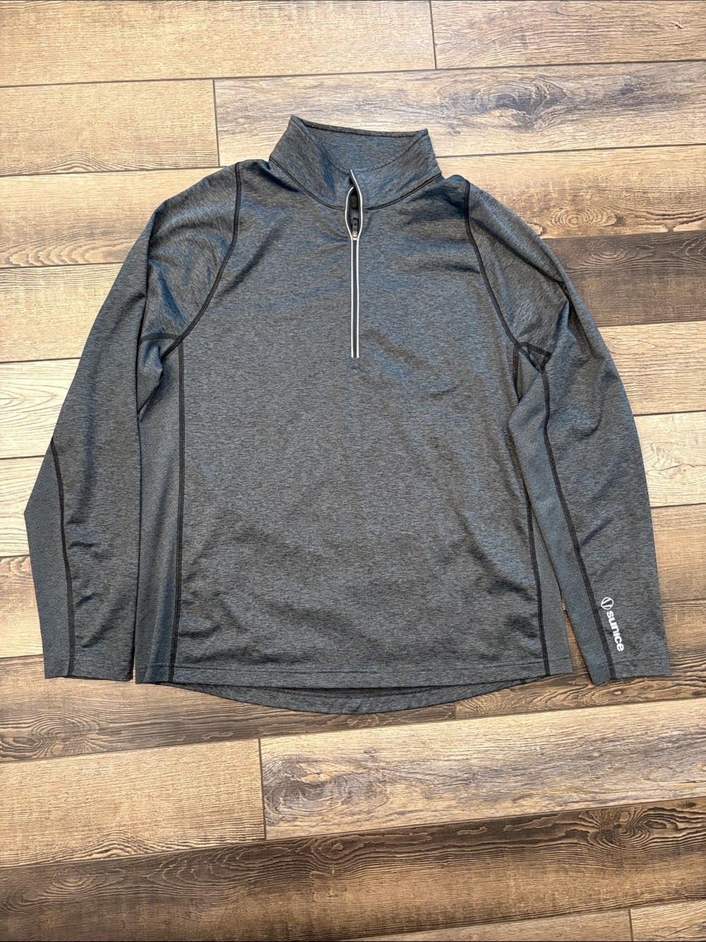 Sunice Men's Tech Quarter-Zip Pullover Jacket - Charcoal Gray